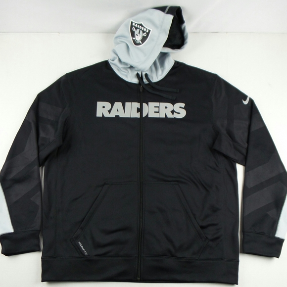 Authentic Nike Las Vegas Oakland Raiders Full Zip Hoodie Size Men's XL